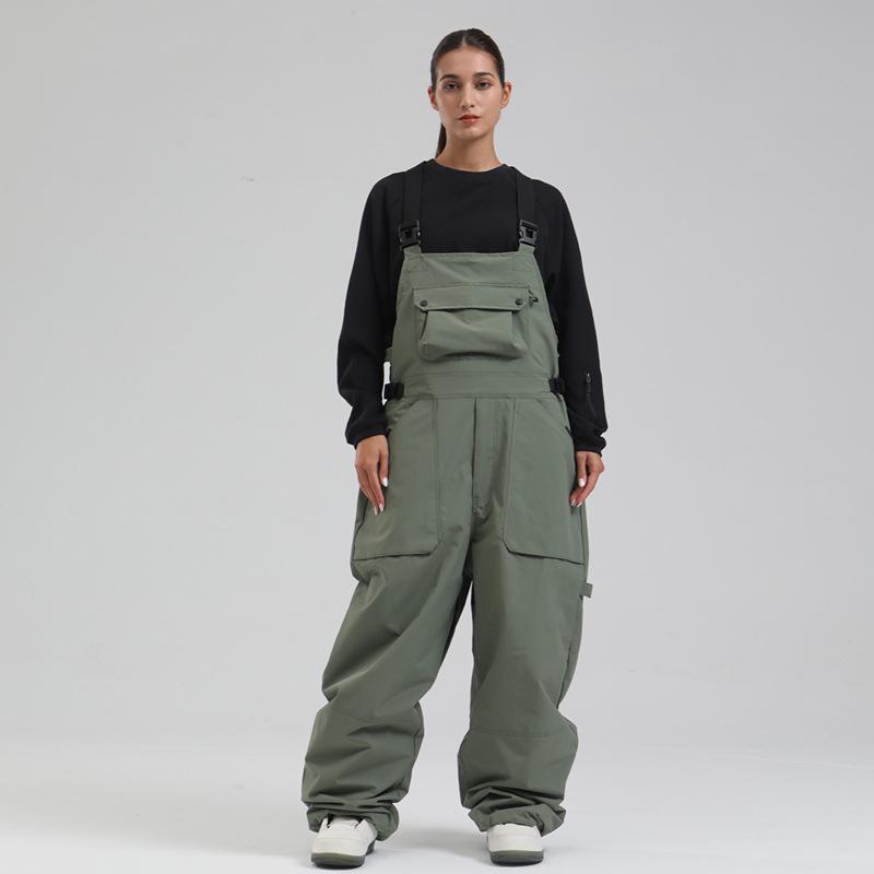 

Зимние лыжные штаны: Ветрозащитный, Водонепроницаемый, Широкие брюки, Свободного кроя для мужчин и женщин Small армия зеленый