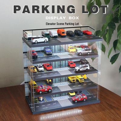 1:64 Car Model Display with Dustproof Storage for Tomica Toys