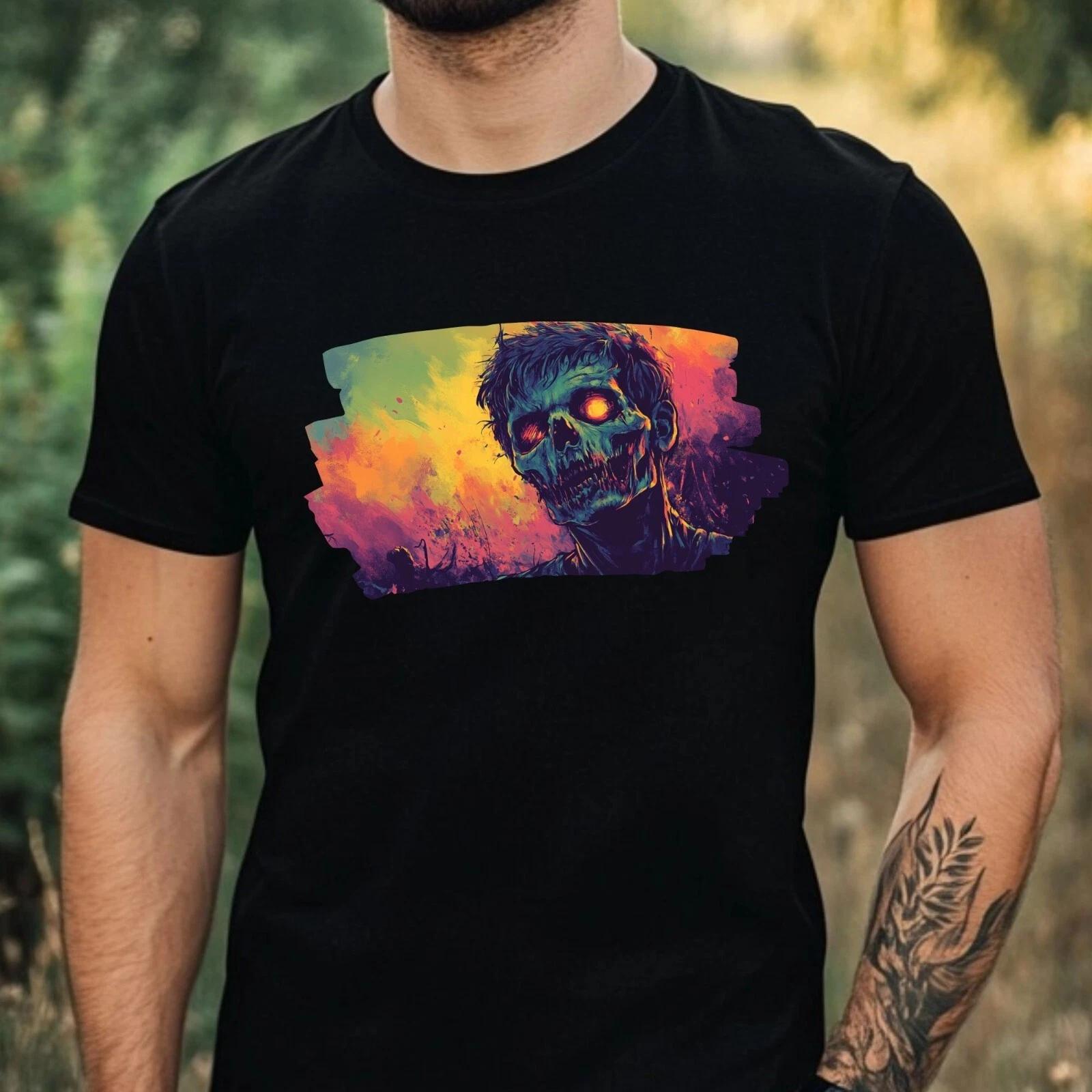 T-Shirt Herren Zombie Motiv Baumwolle Größe XS bis 5XL XXXL