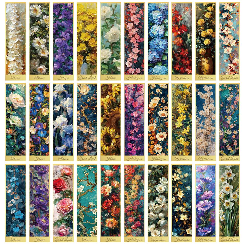 

30PCS Monet Garden Bookmarks Retro Graffiti Retro Cartoon Wholesale Room DIY Gift Personalized Room Gifts Luggage Room Durable