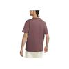 Nike Solid Color Loose-Fit Crew Neck T-Shirt Men Tops Burgundy DB9976-646