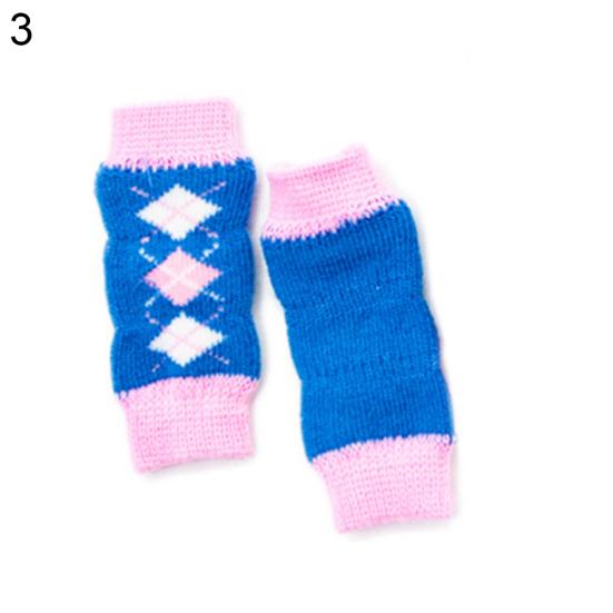 4Pcs/Set Winter Pet Dog Leg Socks Zebra Leopard Dots Print Non-slip Leg Warmers