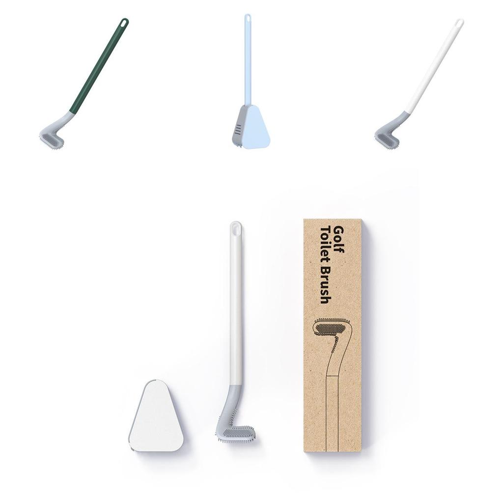 Golf Toilet Brush Soft Rubber Long Handle No Dead Angle Cleaning Brush