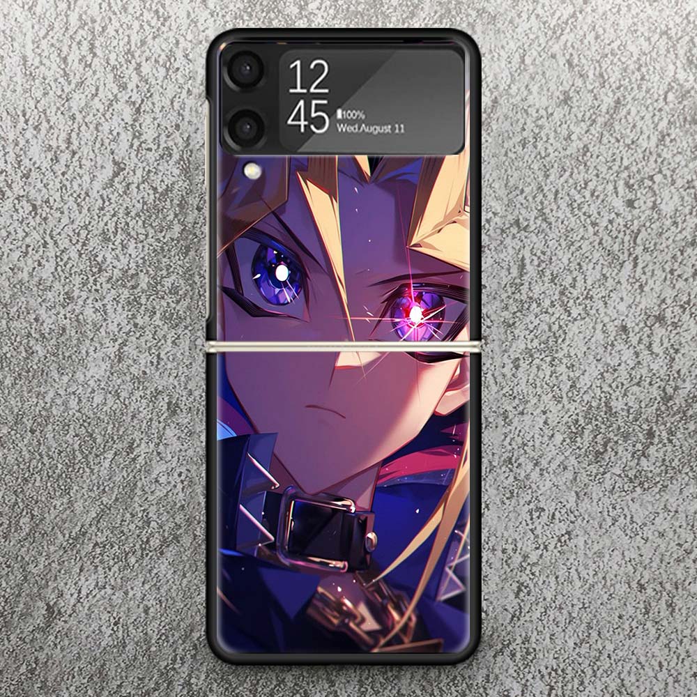 Game Yu-Gi-Oh Print Case For Samsung Galaxy Z Flip 3 4 5 6 7 5G Phone Shell Flip7 Flip6 Flip5 Flip4 Flip3 Pattern Cover Galaxy Z