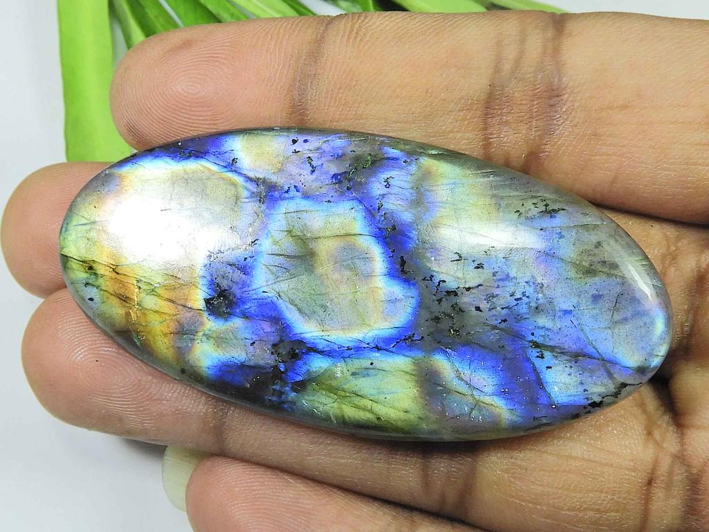 31X65MM Natural Labradorite Multi Purple Oval Cabochon Loose Gemstone 136Cts SK-4025