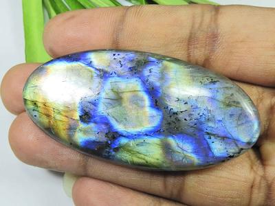 31X65MM Natural Labradorite Multi Purple Oval Cabochon Loose Gemstone 136Cts SK-4025