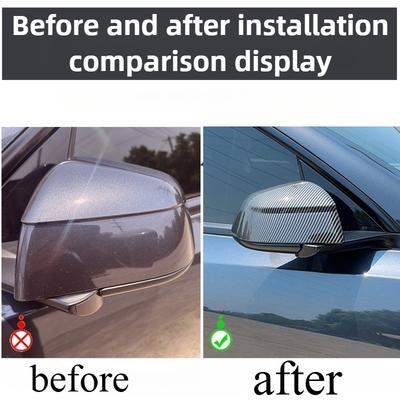 2pcs/set Carbon Fiber Shell For Tesla Model Y Rearview Mirror Cover Protective Cover Decoration Accessories New 2025