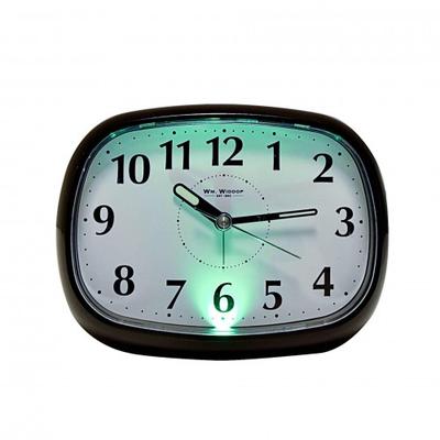 Hometime Wecker - Oval mit Licht & Snooze Schwarz *(60/100)*