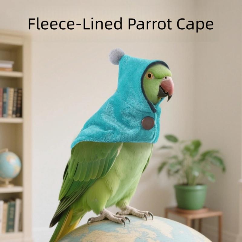 Winter Parrots Cloaks Soft Thickened Fabric Warm Bird Capes For Cold Weather Easy To Wear And Clean