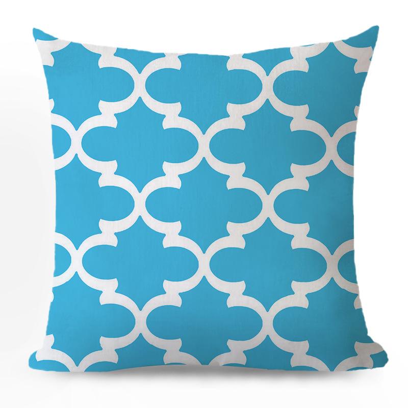 Japanese Printed Geometric Pillow Cover Office Sofa Cushion Cushion Cover Linen Pillow Cover