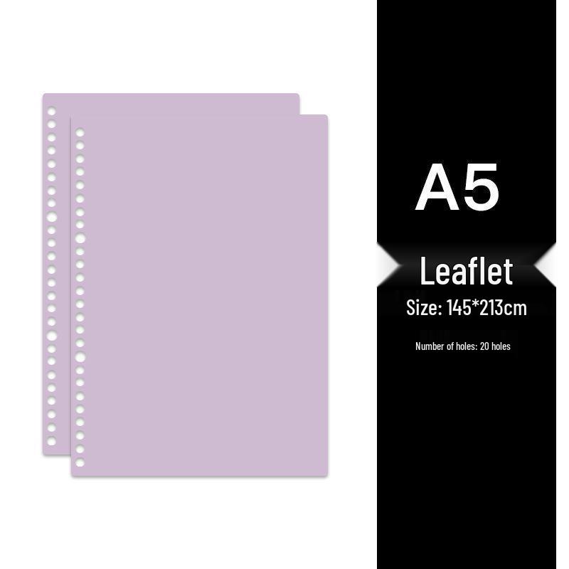 Colored Loose-Leaf Binding Sleeves - A4/B5/A5, 20/26/30 Holes, PP Material