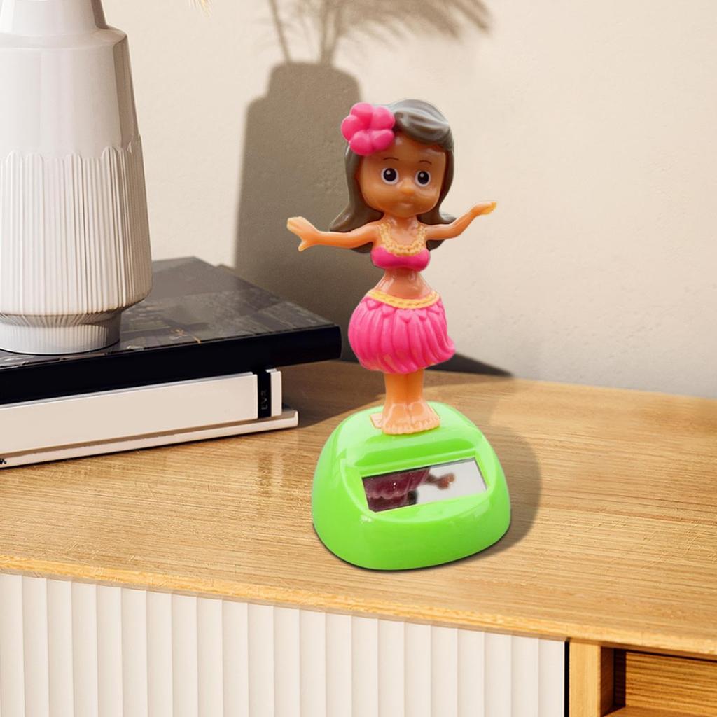 Car Dashboard Decoration - Wobbling Girl Dashboard Statue Solar Powered, Weatherproof Swinging Ornament Car Accessories for Birthday Holiday Gift