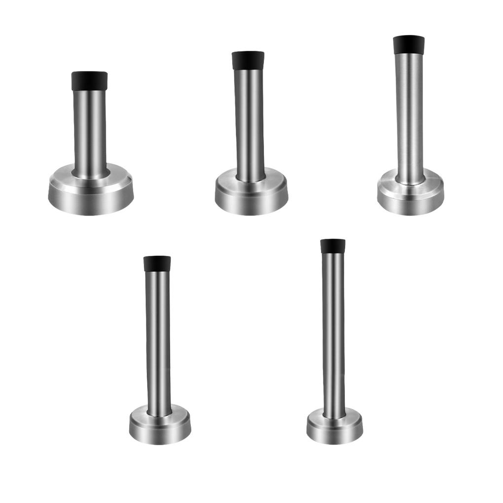 Silver Stainless Steel Door Stopper - Safe Reliable And Easy Installation Bathroom Door Stop Door Stops Holder