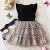 1-6 Jahre alte Kinder Kuchen Kleid Sommer Mädchen gestrickte Top Gaze Kleider Polka Dots Prinzessin Puffy Kleider für Baby