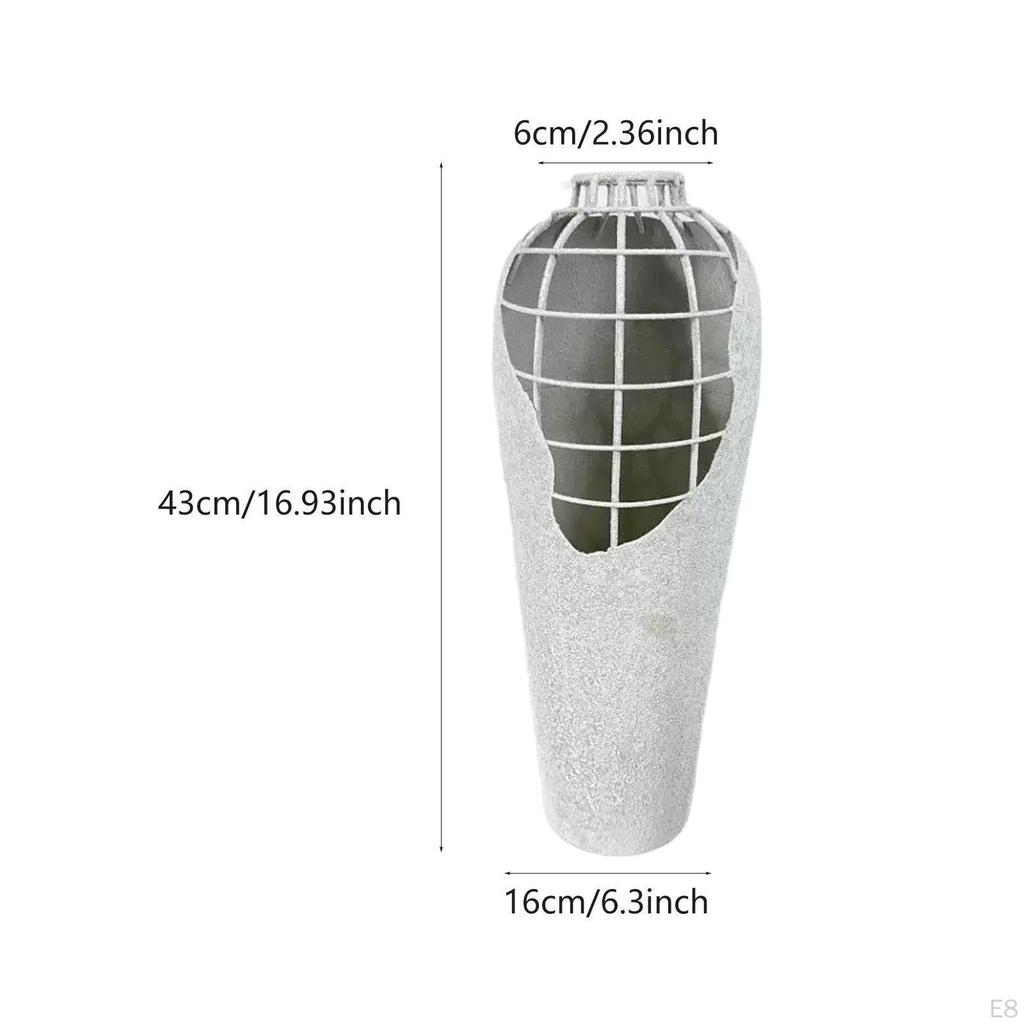 Decorative Iron Art Vase for Tabletop Use Functional Container Flowers