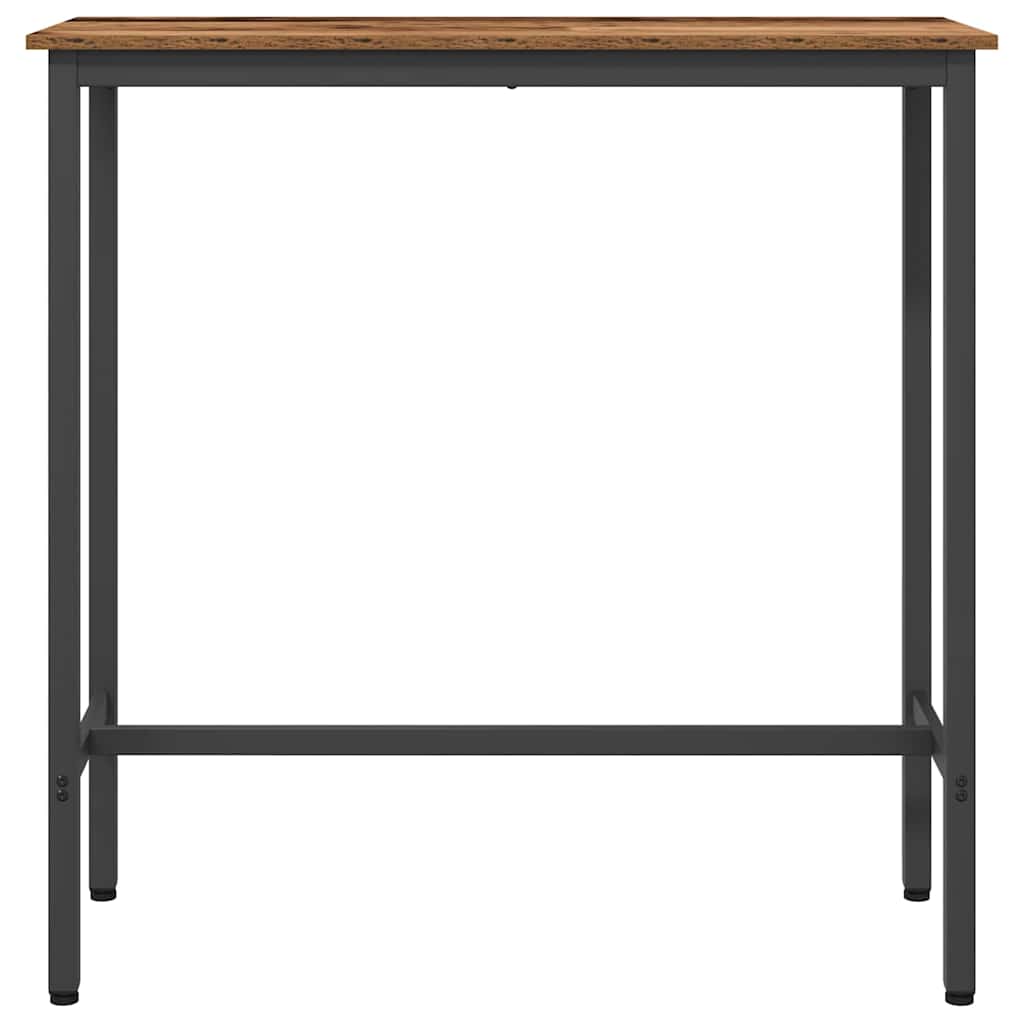 Vintage Wood Table 100 x 40 x 100.5 cm Engineered Wood and Steel