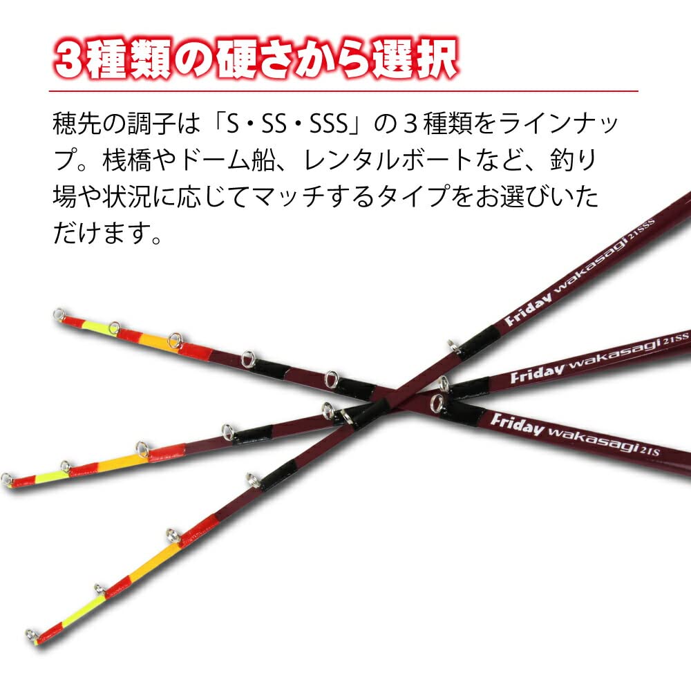 High-sensitivity, High-visibility, Electric Reel Compatible Smelt Tip, Friday Smelt, 21cm (ori-waka-21) | S (0.5-5g)
