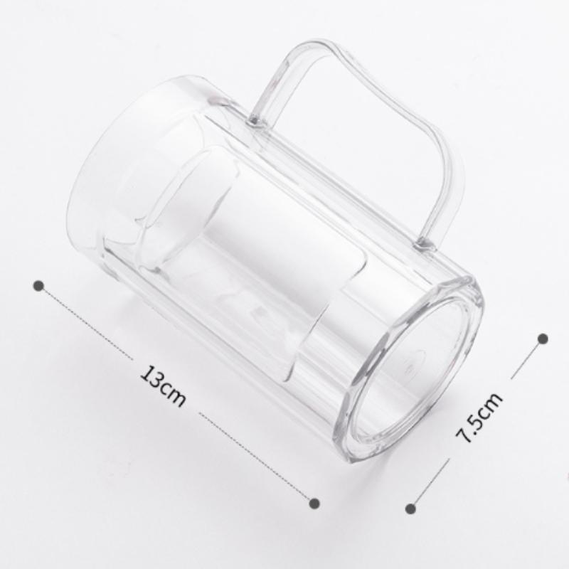 Acrylic Household Drinking Mugs with Handle Suitable for Milk Coffee and Juice