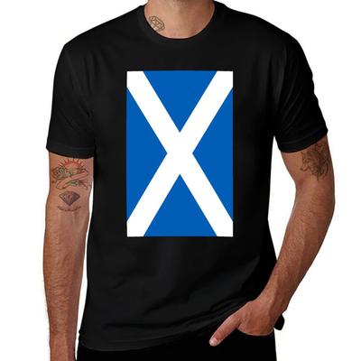Scotland Saltire Albannach Scottish Flag Tshirt Cotton Tshirt Plain For Unisex Package Tshirt