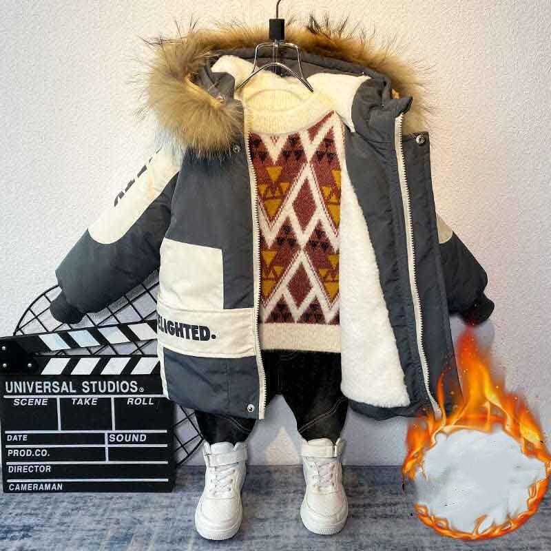 Chlapecká zimní zateplená bunda s fleecovou podšívkou