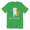 IRISH Pride ST Patricks Day T-Shirt - Ireland Flag Shamrock Mens Womens Qrganic