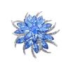Women Flower Badge Shape Sparkling Rhinestones Brooch Clothing Decoration