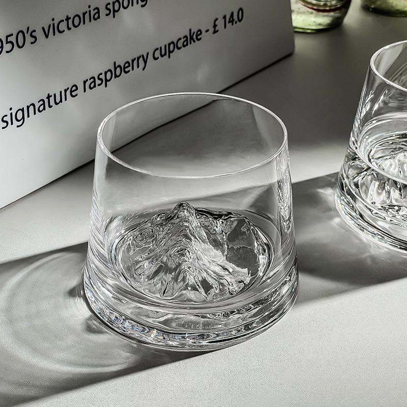 Crystal Glass Whiskey Cup, Japanese Liquor Glass, Clear Iceberg Glass, Suitable for Vodka, Liqueur, Tequila, Shochu, Cocktail
