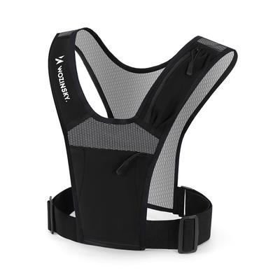 Reflective Running Vest with Pockets, Black
