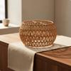 Woven Rattan Lampshade Handmade Fiber Lamp Cover Earthy Elegance Design Wicker Pendant Shade for DIY