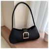 Shoulder Bag Smooth French Bag Underarm Bag Ergomic Pu Leather Handbag For Shopping Daily Use Office