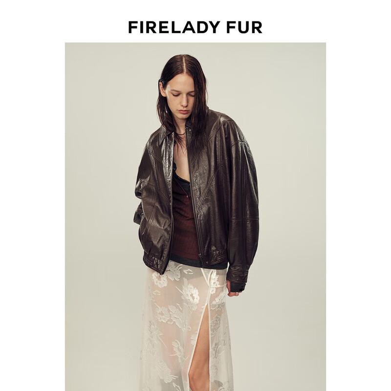 

Jennie-Inspired Suede Sheepskin Lapel Leather Jacket M