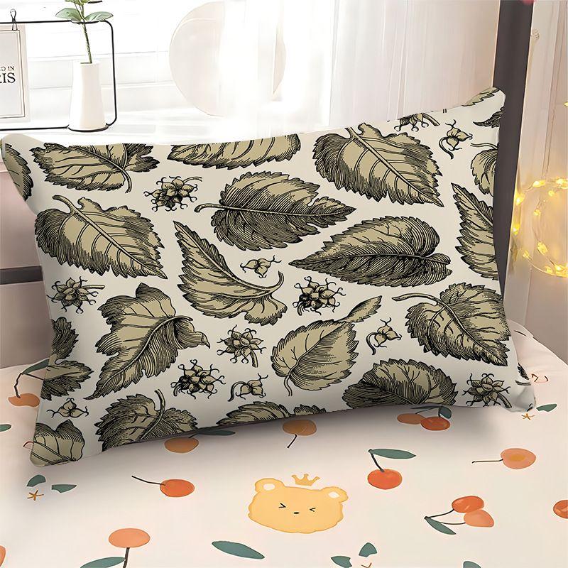 European Plant & Flower Pillowcase with Nordic Geometric Design Rectangular Sofa Cover Customizable