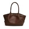 Women's Retro Pleated Shoulder Tote - Large Capacity, Autumn/Winter 2025 Design
