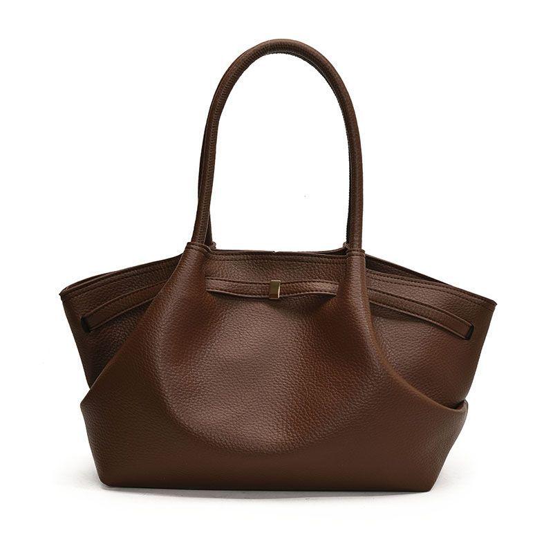 Damska torebka retro na ramię z plisami - Duża pojemność, Projekt jesień/zima 2025