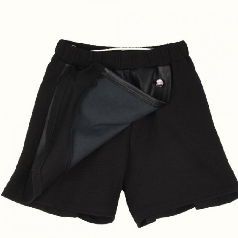  Olivan  Wrap Short Skirt Pants  Black 
