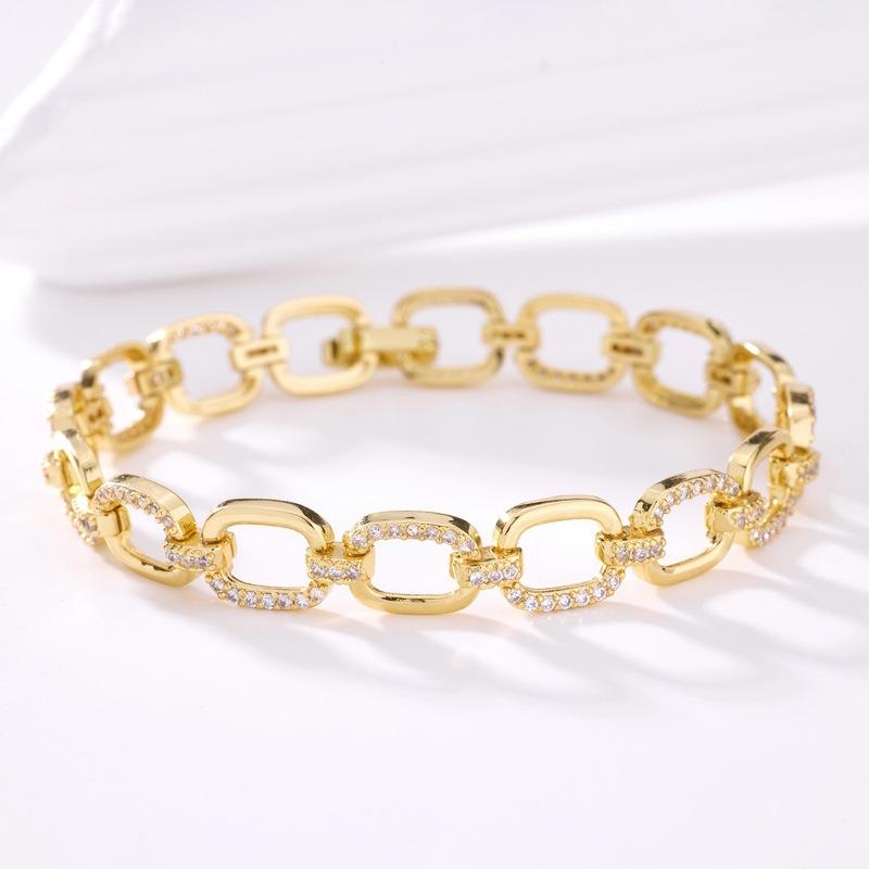 2026 European and American Style Fashion Accessories Women's Creative Bracelet Simple Zircon Heart Bracelet