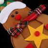 4 Pack Christmas Party Dinner Flatware Holder Santa Snowman Bags Decorations
