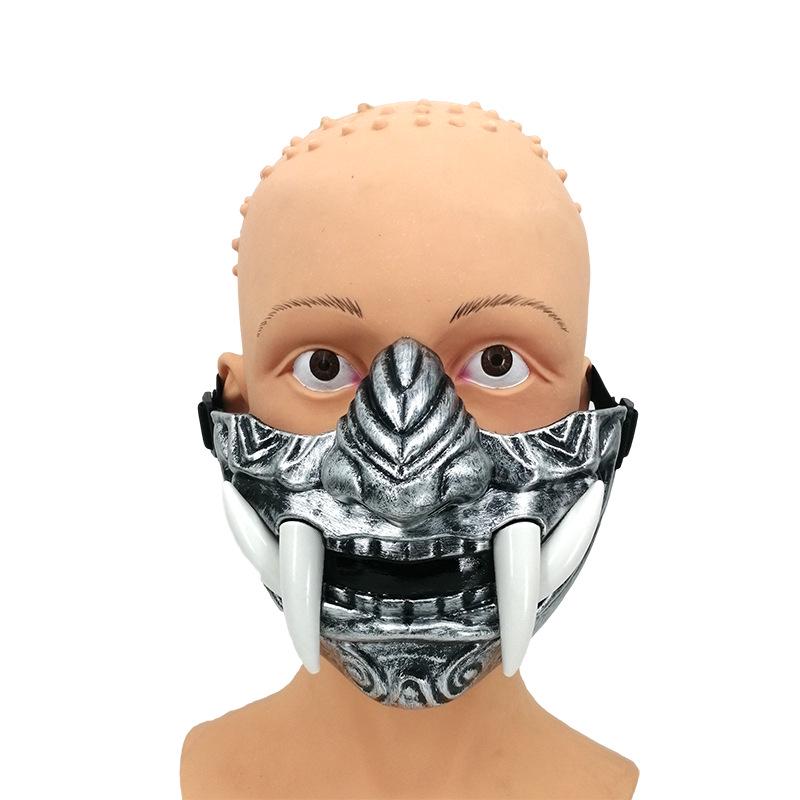 Japanese Hannya Half-Face Mask for Halloween Parties