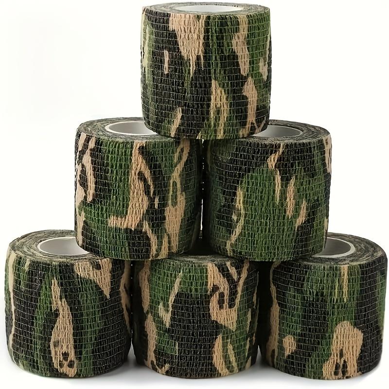

6/12 rolls of camouflage self-adhesive tape, non-woven cohesive bandage wraps, pet bandages, camouflage camouflage tape