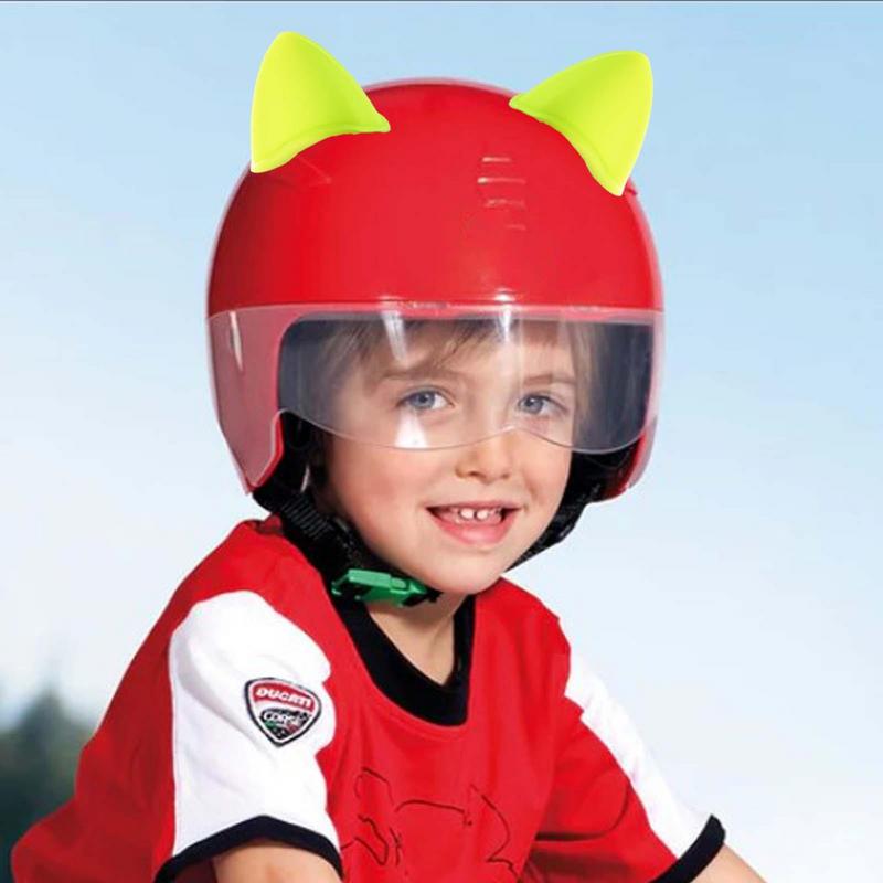 Selbstklebende Niedliche Motorradzubehör Helme Abdeckung Klebehaken Niedliche Katzenohren Helmdekoration Motorradzubehör