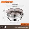 Wutuo 32cm 304 Edelstahl geteilter Hot Pot
