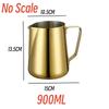 911ML Stainless Steel Pitcher Coffee Frothing Jug Pull Flower Cup Cappuccino Milk Pot Espresso Cup Latte Art Milk Frother Jugs