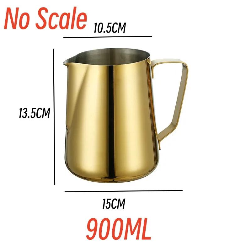 911ML Stainless Steel Pitcher Coffee Frothing Jug Pull Flower Cup Cappuccino Milk Pot Espresso Cup Latte Art Milk Frother Jugs