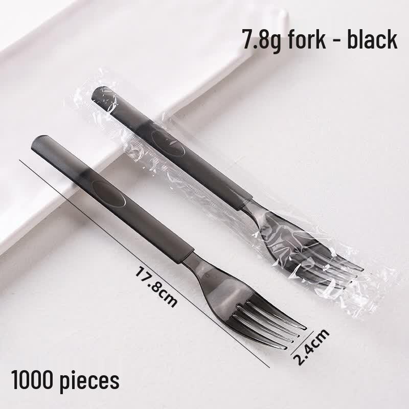 Disposable Plastic Fork and Spoon Set