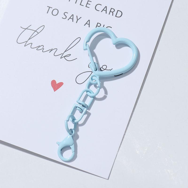 Zinc Alloy Heart & Perler Bead Ornament Keychain Accessory