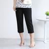 Women's Plus Size High Waist Elastic Waist Cropped Pants Casual Straight Leg Trousers