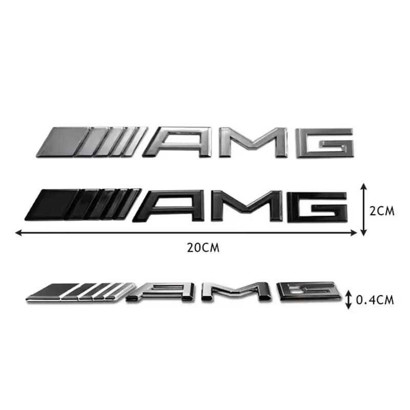 Metalowy emblemat AMG 3D Naklejka na klapę bagażnika samochodowego Zawór opony Do Mercedes Benz AMG Klasa E S C A B W204 W205 W203 W211 W212 CA1