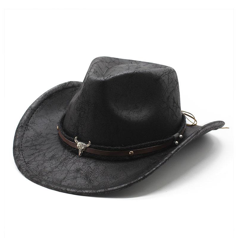 

Замшевая ковбойская шляпа в стиле вестерн с характерной текстурой в британском ретро-европейском и американском стиле для езды на велосипеде с солнцезащитным козырьком в стиле джаз M（56-59cm）