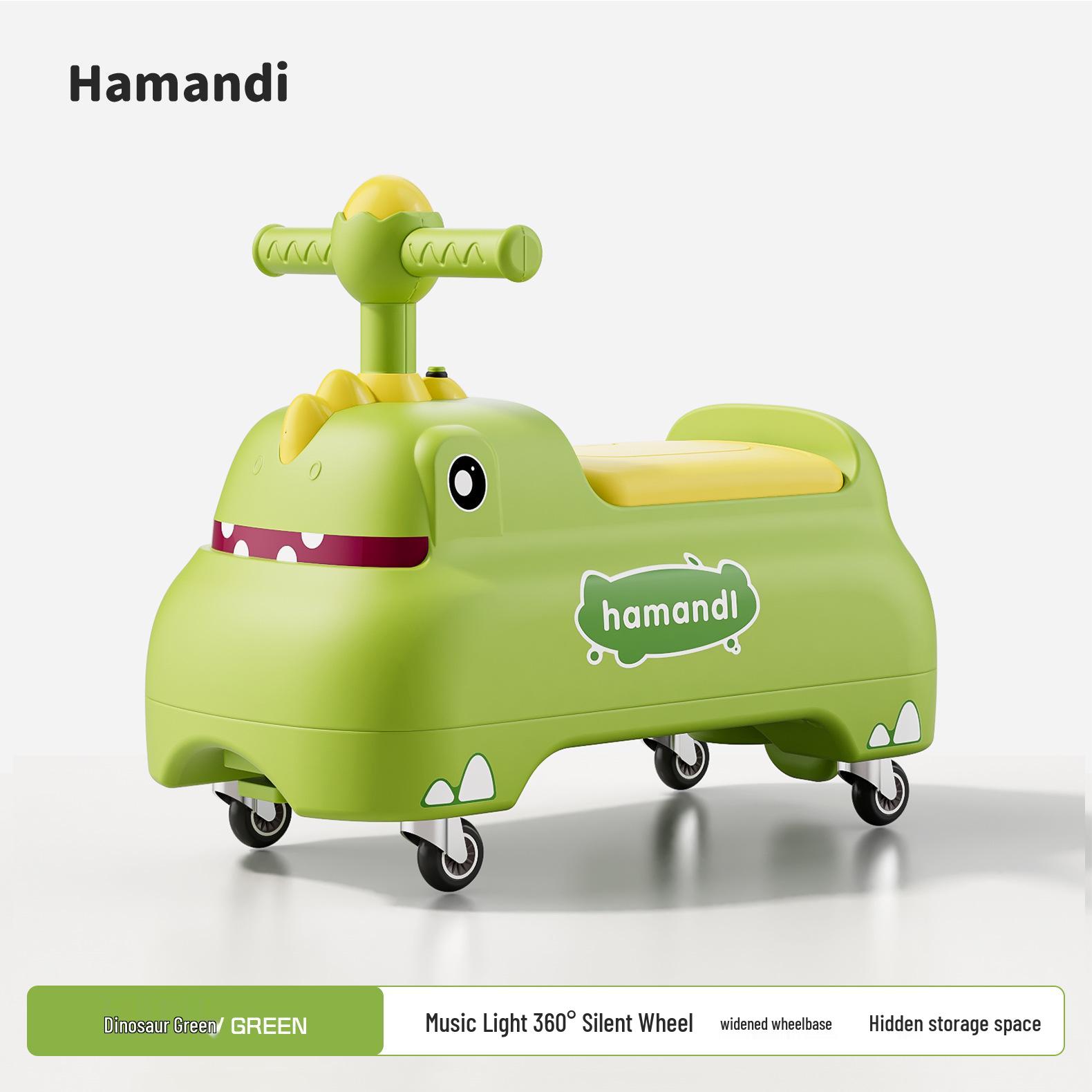 Dinosaur Ride-On Car for Toddlers Aged 1-3 – Four-Wheel Balance Scooter for Boys and Girls