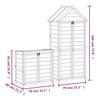 2 Piece Garden Shed Set Mocha Solid Pine Wood